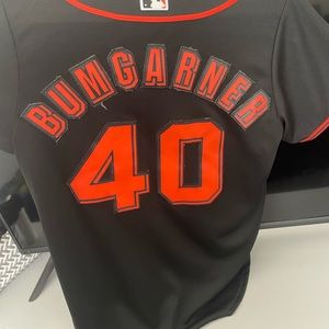 Women’s Black and Orange Madison Bumgarner Jersey